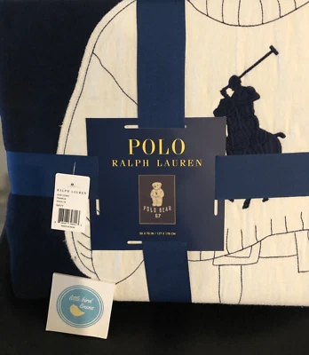 Ralph Lauren Manta Franklin Polo Oso Azul Marino Crema Nuevo 2 disponibles Foto 1 de 4