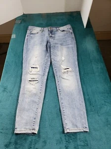 Mossimo Jeans Sz 6 Womens Blue Stretch Denim Ladies Casual Mid Rise Skinny - Picture 1 of 12