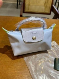 Longchamp Le Pliage XS Light Sky blue Shoulder Mini Bag pouch Outlet - Picture 1 of 3