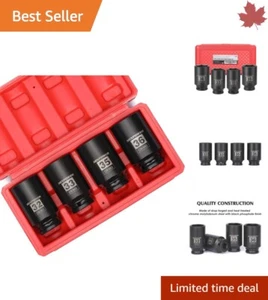Heavy-Duty 4-Piece Impact Socket Set - CR-MO, 6 Point, High-Torque - 32-36mm - Picture 1 of 9