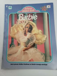 Libro muñeca de papel Barbie dorado vintage 1991 sin cortar Mattel A8781 - Imagen 1 de 7