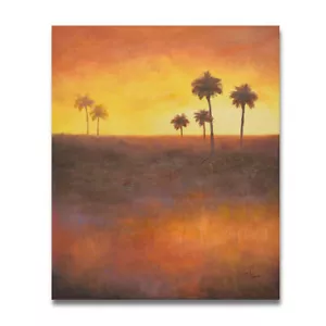 Arte de Nueva York - Palmeras de verano en las marismas 20x24 pintura al óleo original - ¡Venta! - Imagen 1 de 3