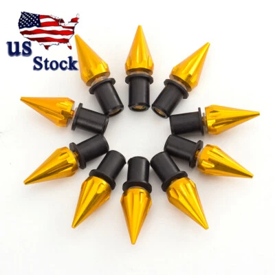 CNC Gold Motorcycle Windscreen Windshield SPIKE Bolt Kit Wind Screen Bolts Screw - Image 1 of 4