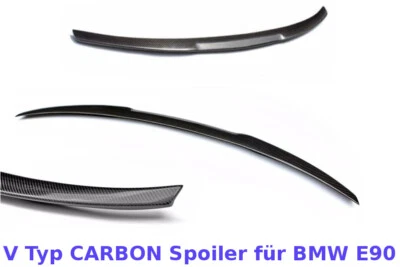 Echter Carbon-Heckdiffusor im High Kick-Stil, passend für BMW 3er E90 Limousine - Bild 1 von 4