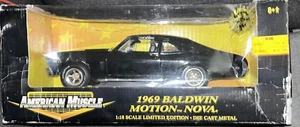 1/18 ( IB ) AMERICAN MUSCLE ERTL 1969 BALDWIN MOTION NOVA EXCLUSIVE COLOR - Picture 1 of 4
