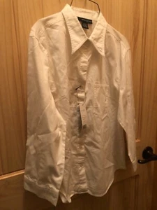 Chelsey & Jack long sleeve white button down shirt girls size large—-NwT - Picture 1 of 3