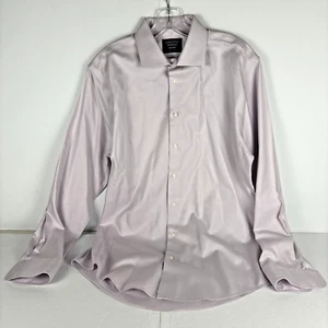 Camisa de vestir Nordstrom Shop para hombre lavanda 16 34/35 ajuste elástico sin hierro - Imagen 1 de 14