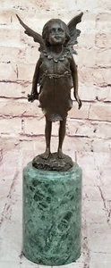 Escultura de ángel bebé hada de bronce fundido artesanal de Milo: estatuilla para el hogar - Imagen 1 de 10