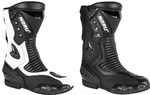 STIVALI MOTO RACING PELLE ANTI TORSIONE SLIDERS ASPIDEX 41 42 43 44 45 46 - Foto 1 di 7