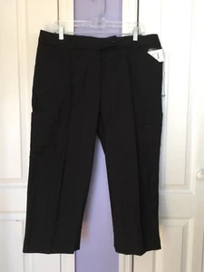 Willi Smith Women's Capri Pants Size 14 Black Stretch Cotton Blend  Brand New. - Picture 1 of 9