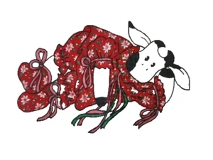 Christmas Cow 44 X 35 Inches Cut & Sew Pattern Fabric - Picture 1 of 14