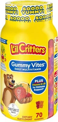 Multivitamínico diario para niños L’il Critters Gummy Vites, vitamina C, D3...  Foto 1 de 4