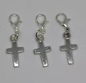 5 or 20pc Cross Charm/ Zipper Pull/ Pendant; Metal; Wholesale Bulk; Party Favors - Picture 1 of 2