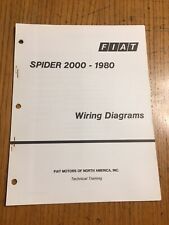 Fiat Spider 2000 1980 Wiring Diagrams Schematic OEM Tune Service Repair Manual