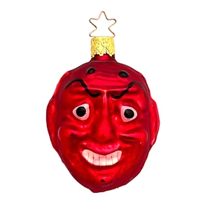 Inge Glas Devil Christmas Ornament Hand Blown Mercury Glass Holiday Germany - Picture 1 of 7