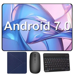10" Tablet Android 64GB ROM 4GB RAM WIFI Quad-Core Tablet Dual Camera with Mouse - Picture 1 of 23