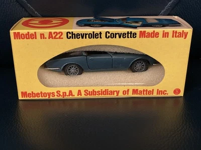 NEW Amazing Vintage Mebetoys A22 Chevrolet Corvette Time Capsule Mattel Italy - Image 1 of 4
