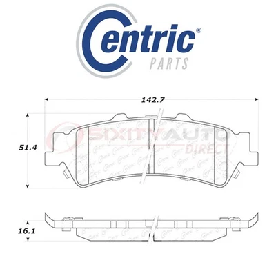 Centric C-TEK Ceramic Disc Brake Pads for 2000-2005 Cadillac DeVille 4.6L V8 hm - Image 1 of 4