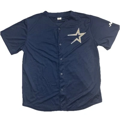 Houston Astros Kyle Tucker Replica Blue Throwback Baseball Jersey - Image 1 of 4