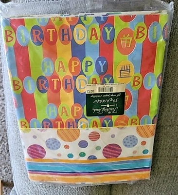 Vtg American Greetings All Occasion Variety 50 sq.ft Wrapping Paper Gift Wrap - Image 1 of 4