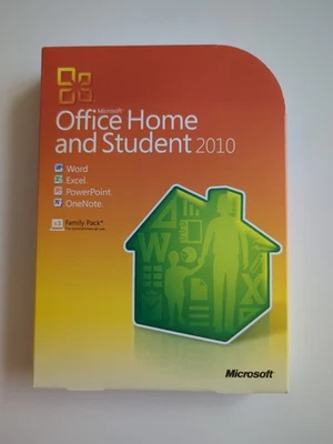 Genuine Microsoft Office 2010 Home and Student Family Pack for 3 PCs RETAIL Box - Image 1 of 4