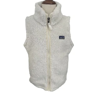Patagonia Girl's Los Gatos Fleece Vest White Size M 10 Sleeveless Classic- AC - Picture 1 of 11