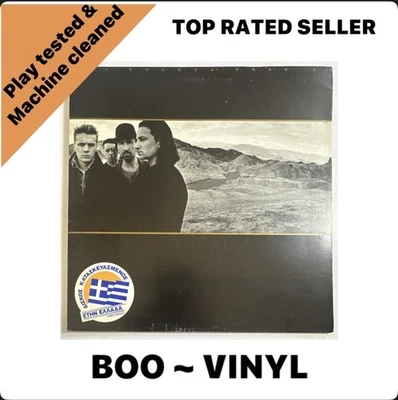 U2 The Joshua Tree UK 1987 Vinyl Record Greek LP + Poster Lyric Insert NM / VG+ - Image 1 of 4