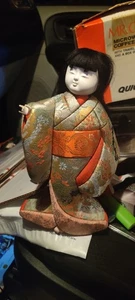 Bambola giapponese vintage kimono geisha giapponese firmata sul retro del collo - Foto 1 di 6