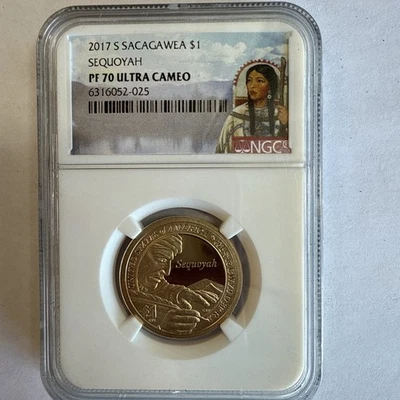 2017 S SACAGAWEA $1  SEQUOYAH NGC PF70 ULTRA CAMEO - Image 1 of 4