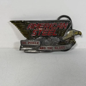 American Steel Gürtelschnalle Eagle The Power & The Glory Made in England 3,75" - Bild 1 von 6