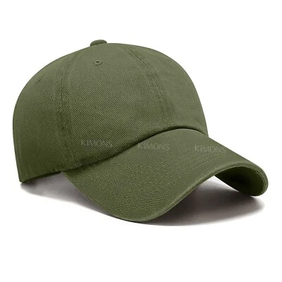 Однотонная бейсбольная кепка твердый пустой изогнутый козырек шляпа мяч армия мужчин женщин петля шерсти VC - Изображение 1 из 4
