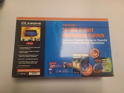 Linksys EtherFast (EZXS55W) 5-Ports External Switch FREE SHIPPING - Image 1 of 3