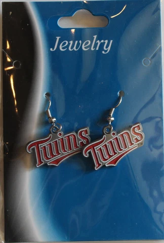 New MLB Licensed Jewelry Dangle Earrings Minnesota Twins Major League Baseball Cover