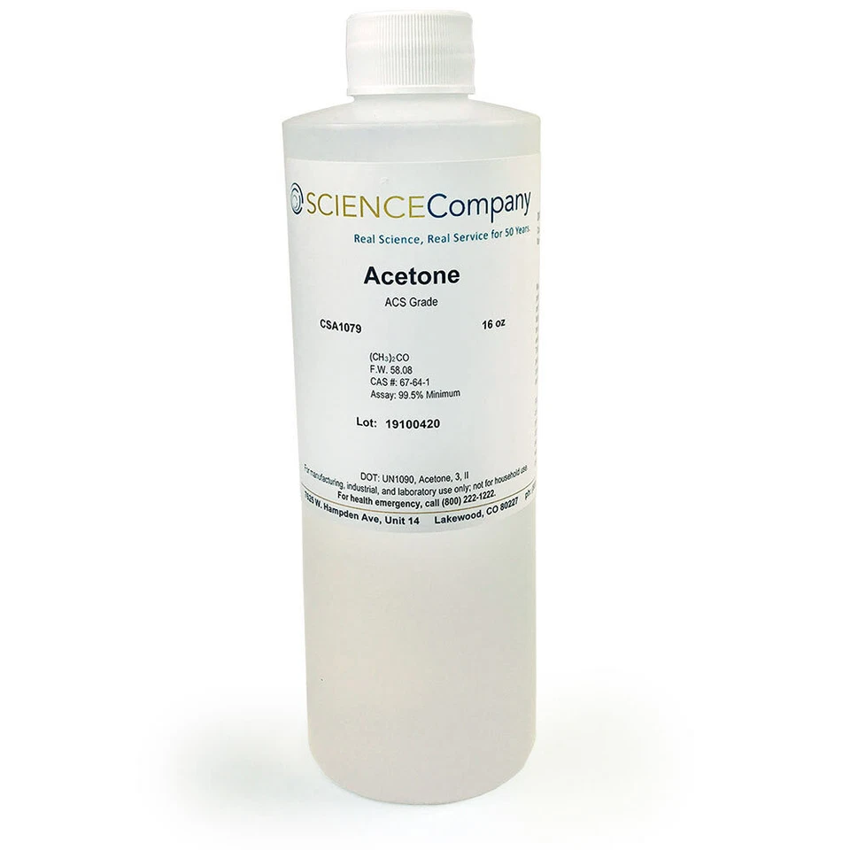 Acetone, ACS Reagent, 99.5%+, 16oz - Image 1 of 1