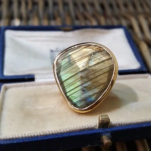 Monica Vinader 925 Sterling Silber Ring, Sirene Labradorit Ring, Größe K US 5,25 - Bild 1 von 11