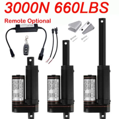 DC 12V Linear Actuator Heavy Duty 2"~40" Long Stroke 6inch 8in 3000N Waterproof - Image 1 of 4