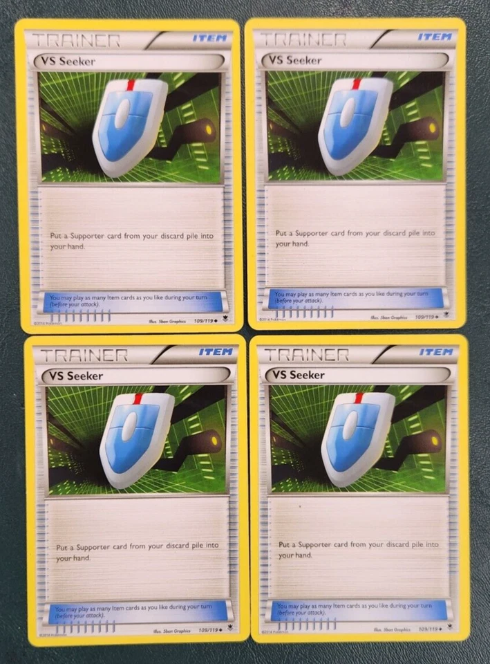 Pokémon TCG VS Seeker X4 XY Phantom Forces 109/119 Regular Uncommon Playset NM-M - Image 1 of 1