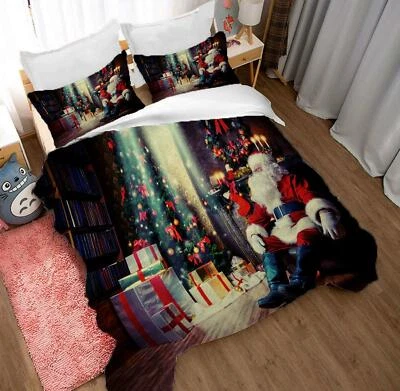 3D Santa Gift A293 Christmas Quilt Duvet Cover Xmas Bed Pillowcases Zoe Foto 1 de 4