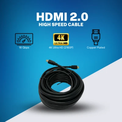 4K 2.0 HDMI Cable Ethernet 4K x 2K High Speed 3D HDTV - 12, 15, 20, 25, 35 Ft - Image 1 of 4