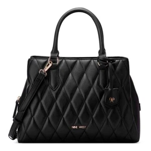 Nine West Women's Peetra Satchel Bag Black Pink - Picture 1 of 8