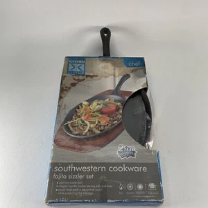 Kitchen Living, Chef Southwestern Cookware Fajita Sizzler Set with Wooden Trivet - Picture 1 of 4