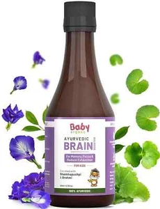 Ayurvedic Shankhpushpi, Brahmi Brain Booster Sciroppo per Bambini 200ml FDA Spedizione Rapida - Foto 1 di 8