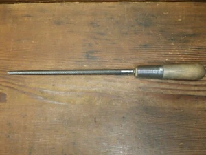 Vintage "VIIALA" 8" grob geschnittene Rundfeile mit Griff * FINNLAND * - Bild 1 von 11