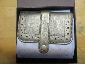 Billetera plegable con cremallera billetera de bronce para mujeres de cruz - Imagen 1 de 5
