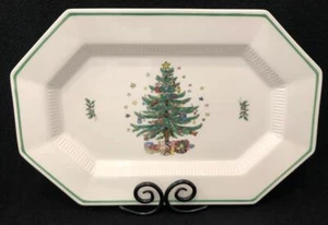 Nikko CHRISTMASTIME 16" Oval Serving Platter in Box Octagonal Holiday Christmas - Picture 1 of 5
