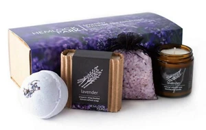 Hemlock Park LAVENDER Artisanal Spa Collection ( Candle, Soap, Salt, Bomb ) - Picture 1 of 4