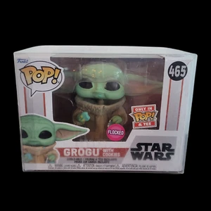 Funko Pop! Cookies Flocked Disney Star Wars Grogu Action Vinyl Figures #465 - Picture 1 of 6