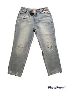 Nobo Damen Super High Rise Slim Straight Jeans Größe 13 Hellblau - Bild 1 von 1