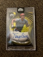 2022 TOPPS CHROME BLACK AUTO GOLD REFRACTORS #CBATP TONY PEREZ #03/50