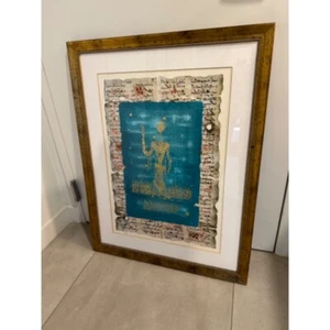 Moses by Moshe Castel Israeli Framed Art Serigraph Signed Numbered gold embossed - Picture 1 of 12